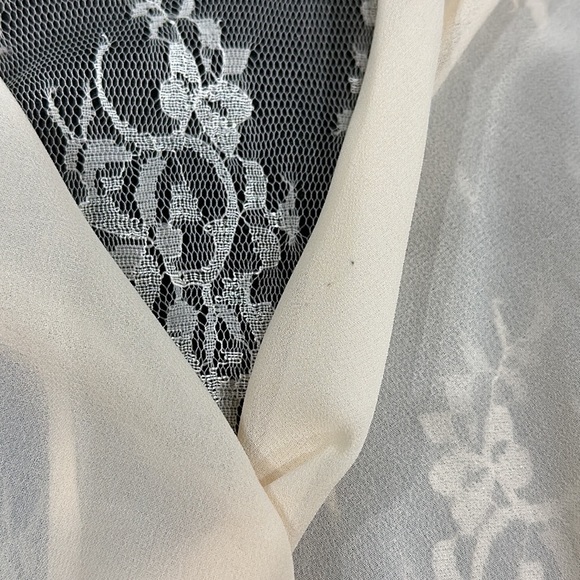 Tobi Sheer Blush Tank Top with Lace Back - S - Picture 11 of 12